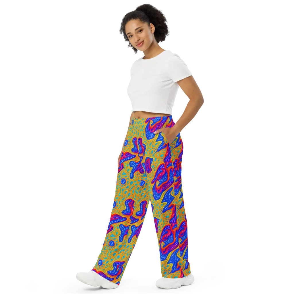 Magnetic Current on Wide-Leg Pants — Left Front