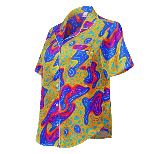 Magnetic Current on a Women's Short Sleeve Pajama Top
