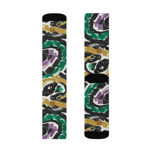 Emerald Ink Cats on a Socks