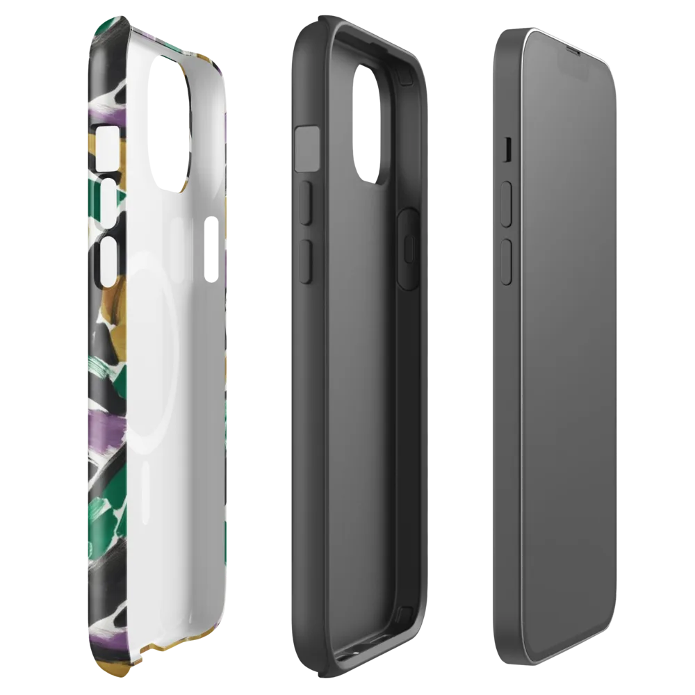 Emerald Ink Cats on MagSafe Tough Case for iPhone® — Front