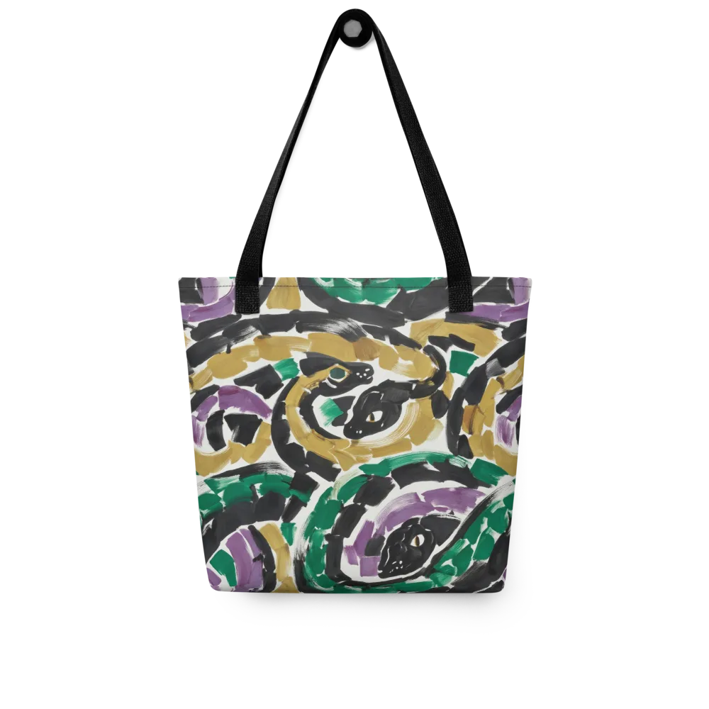 Emerald Ink Cats on Tote Bag — Front