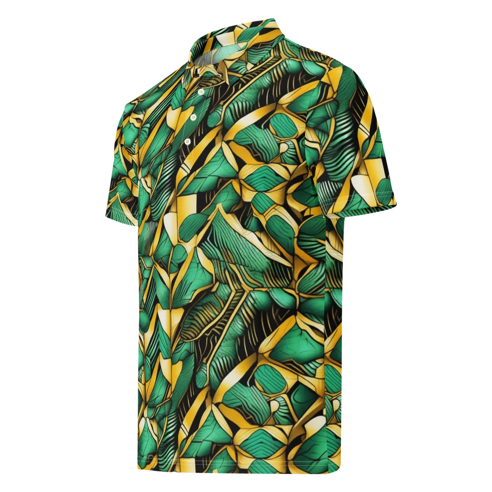 Midas Monstera on Men's Slim Fit Polo Shirt — Left Front