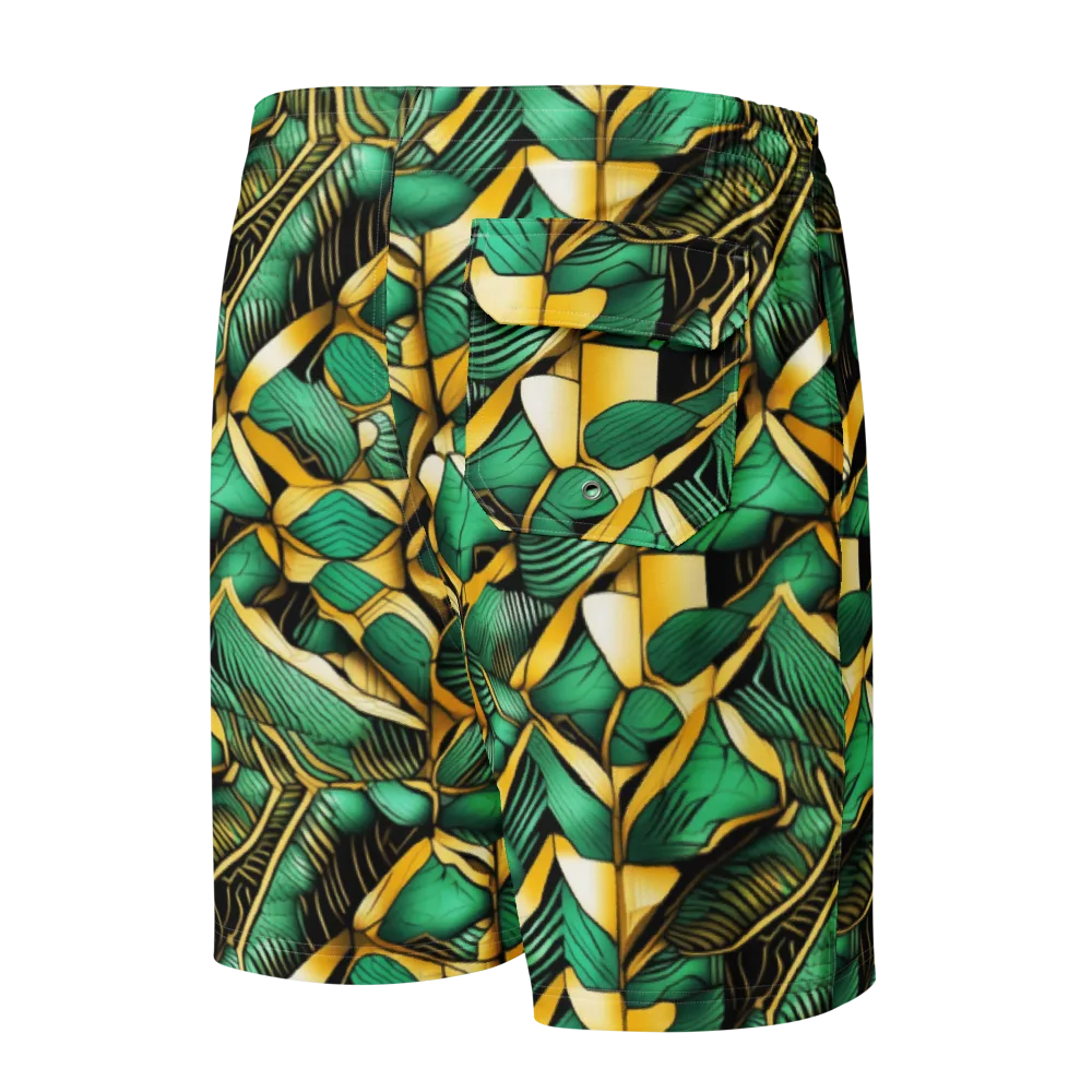 Midas Monstera on Men's Board Shorts — Back
