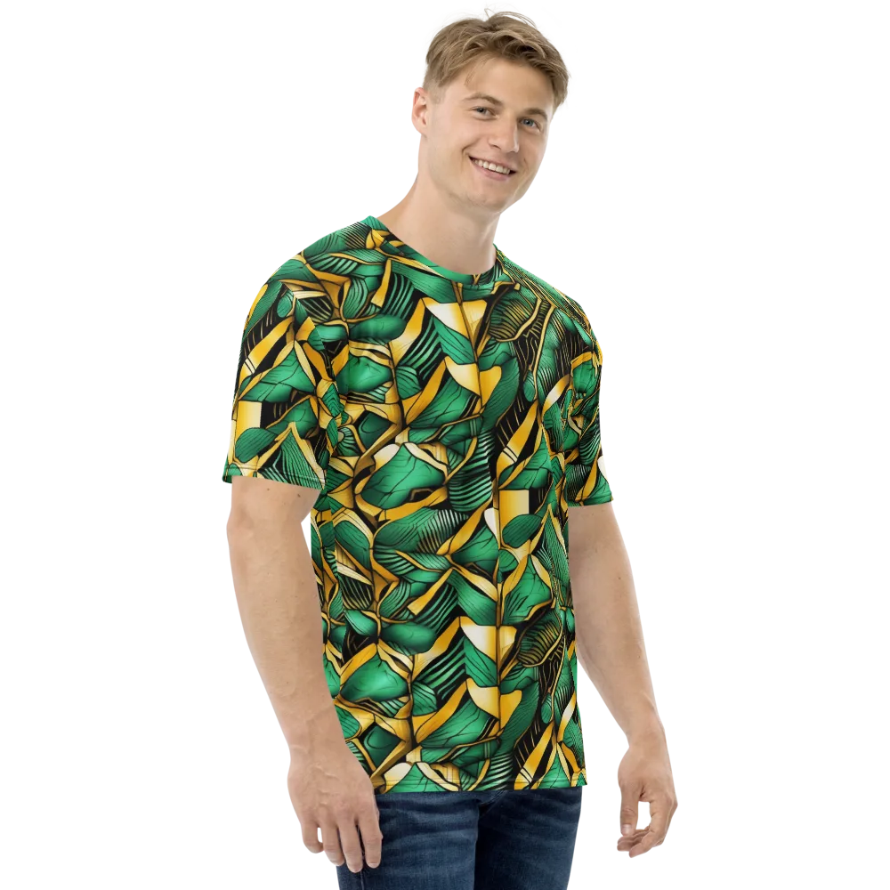 Midas Monstera on Men's Crew Neck T-Shirt — Right