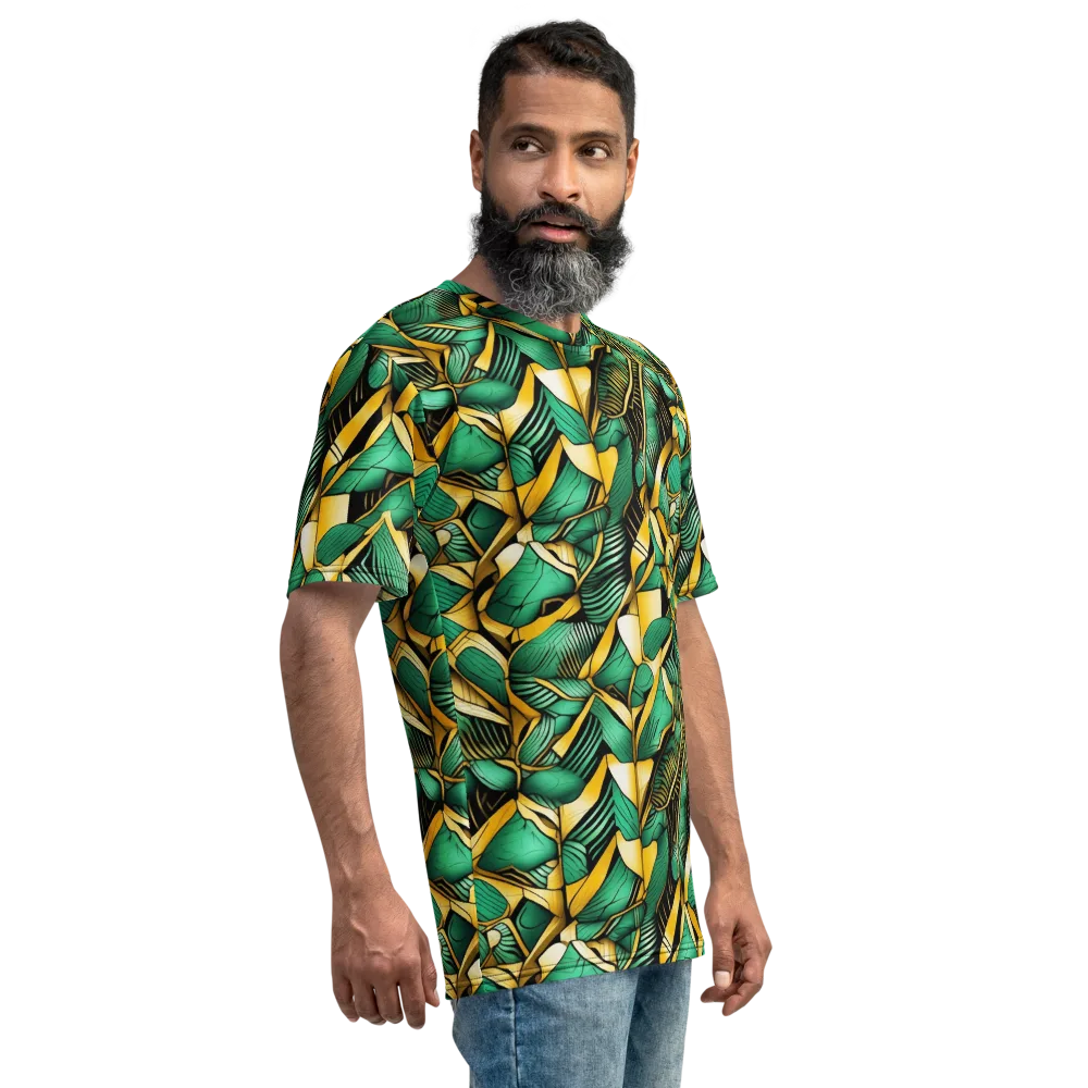 Midas Monstera on Men's Crew Neck T-Shirt — Right