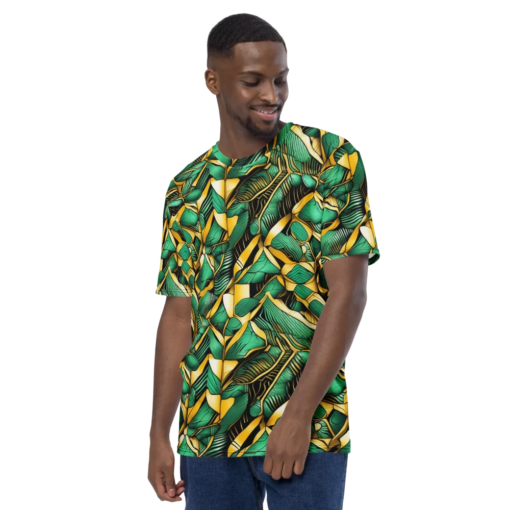 Midas Monstera on Men's Crew Neck T-Shirt — Left