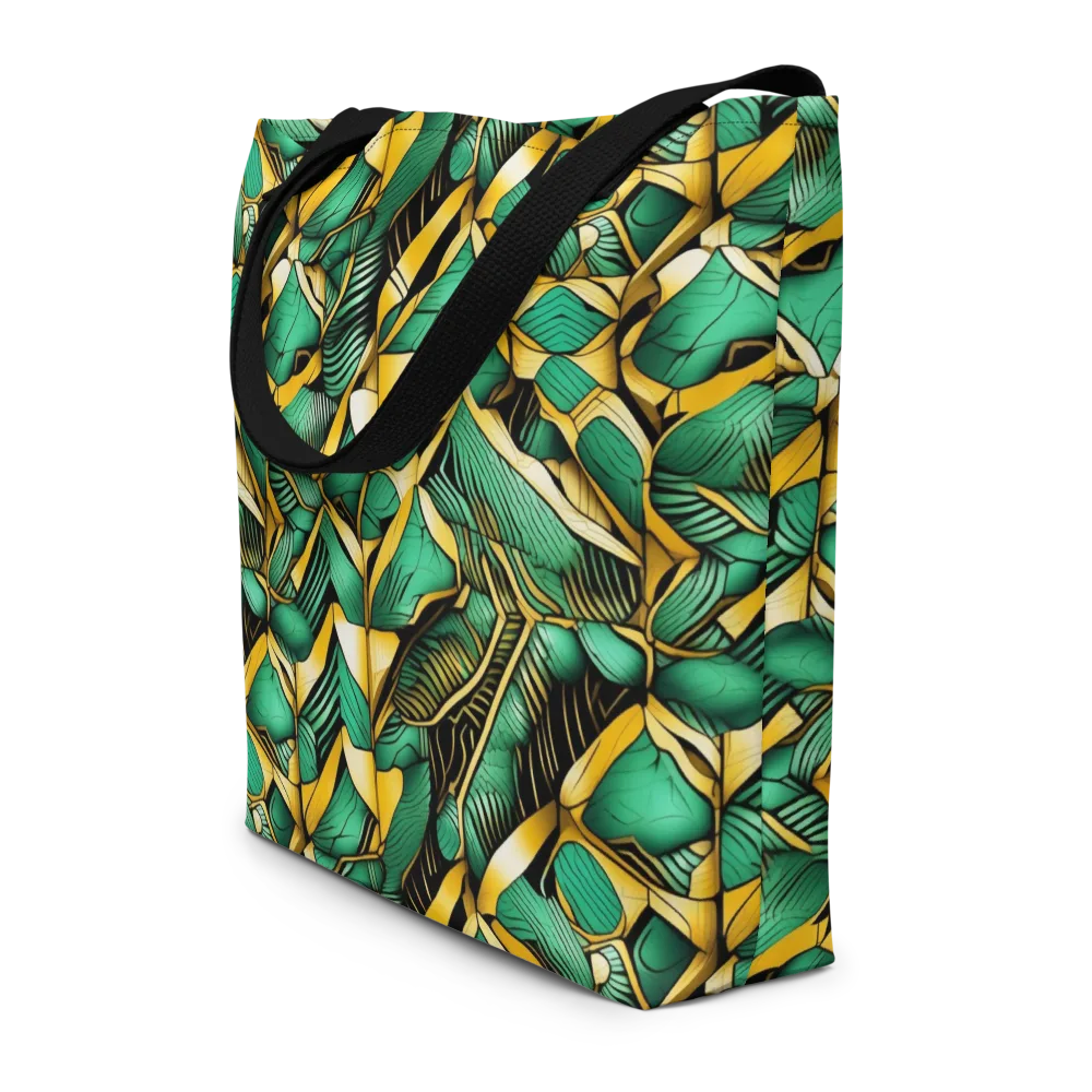 Midas Monstera on Large Tote Bag W/ Pocket — Front