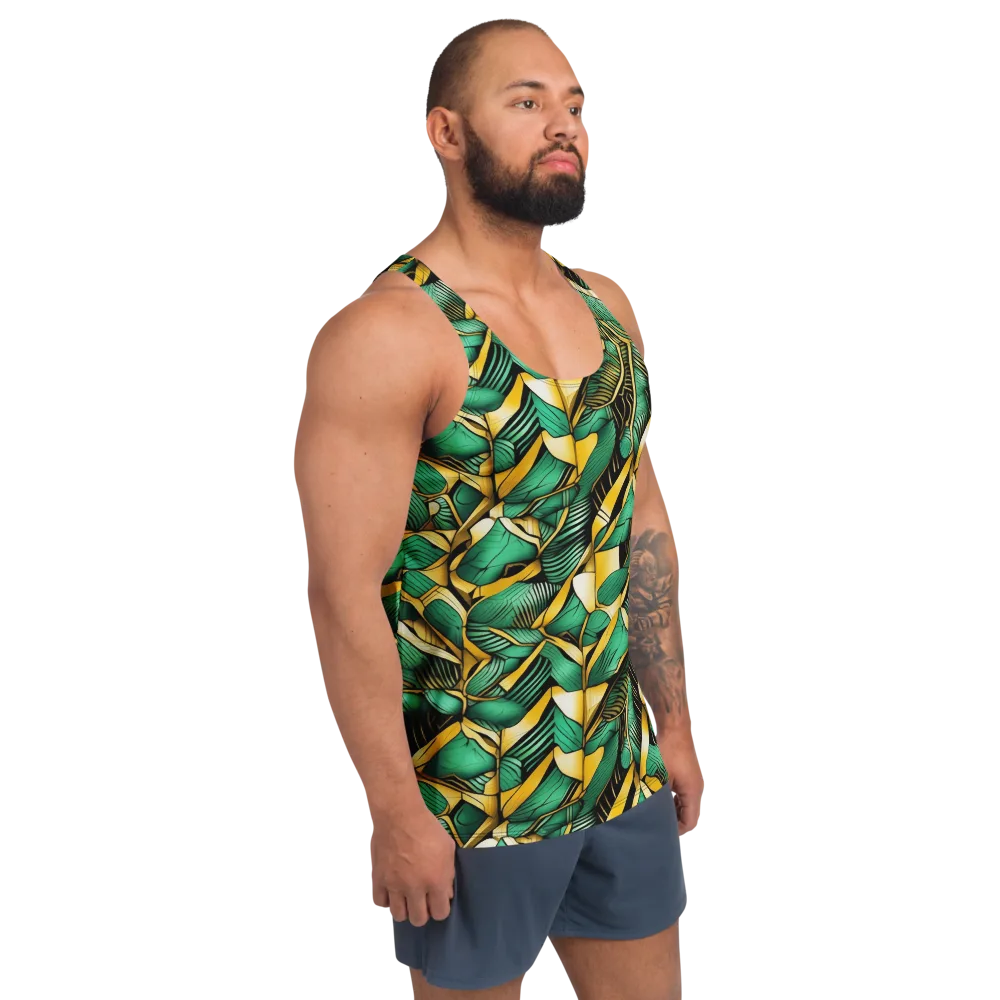 Midas Monstera on Men's Tank Top — Right Front