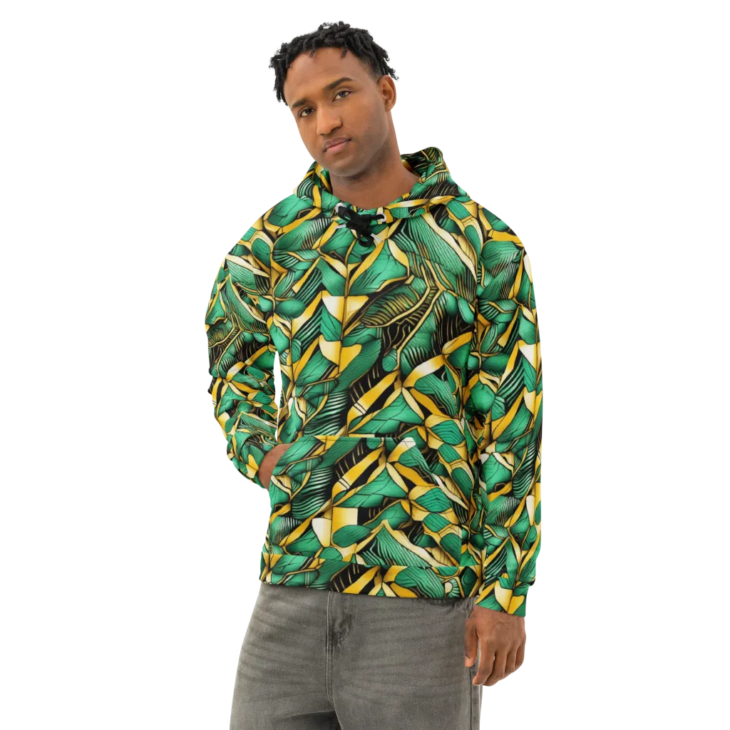 Midas Monstera on Cotton Hoodie — Left Front