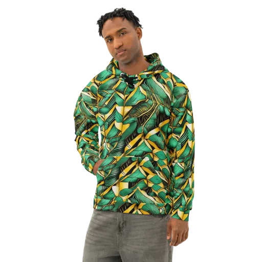 Midas Monstera on a Cotton Hoodie