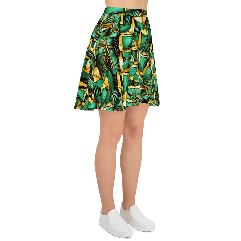 Midas Monstera on Skater Skirt — Right