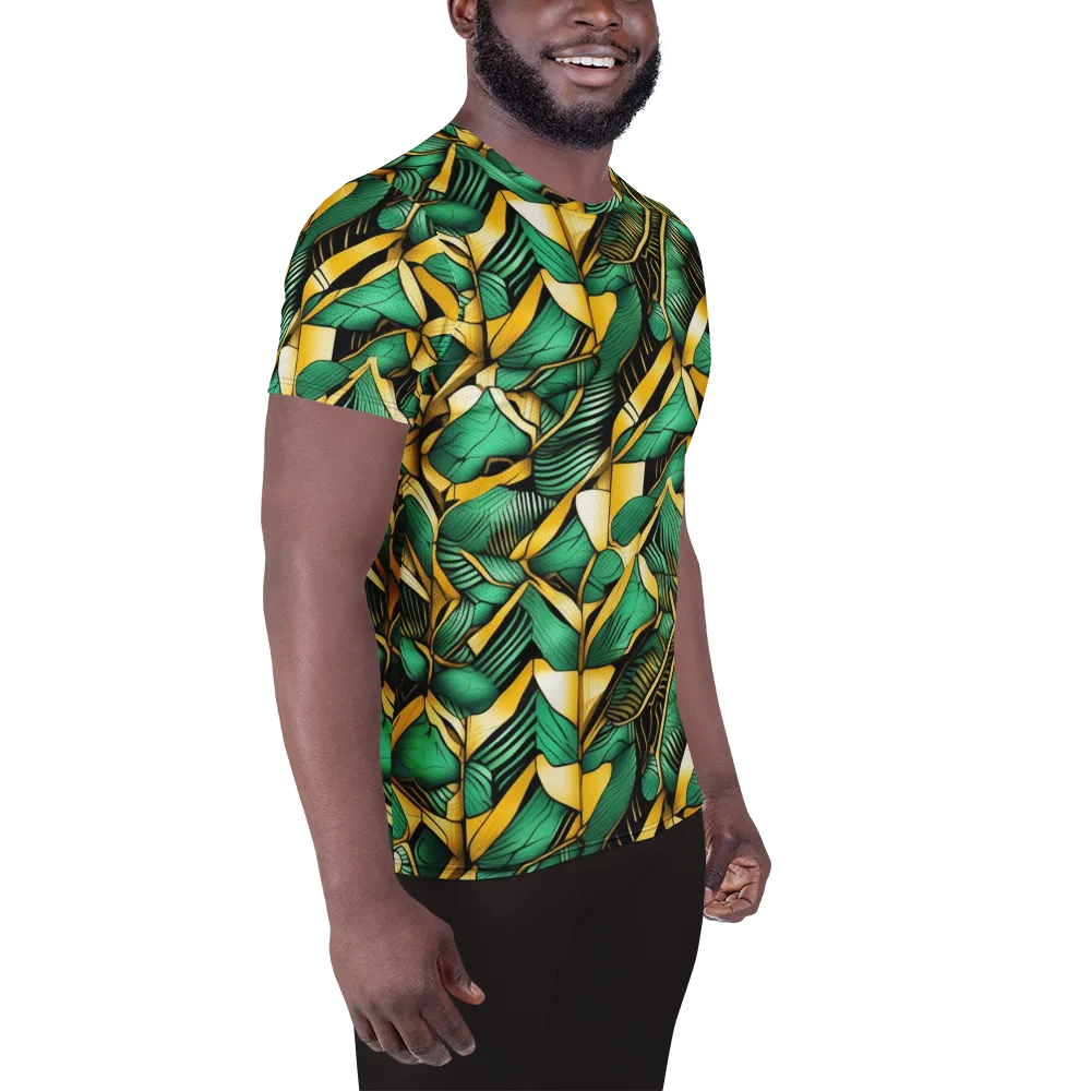 Midas Monstera on Men's Athletic T-Shirt — Right