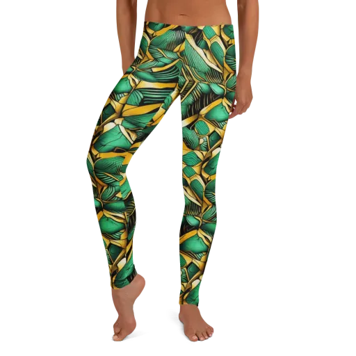Midas Monstera on a Leggings