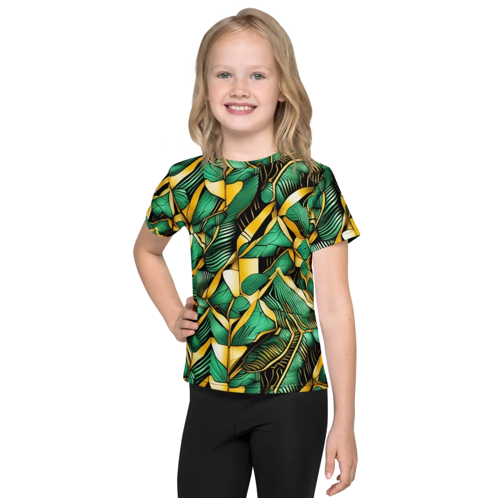 Midas Monstera on Kids Crew Neck T-Shirt — Front