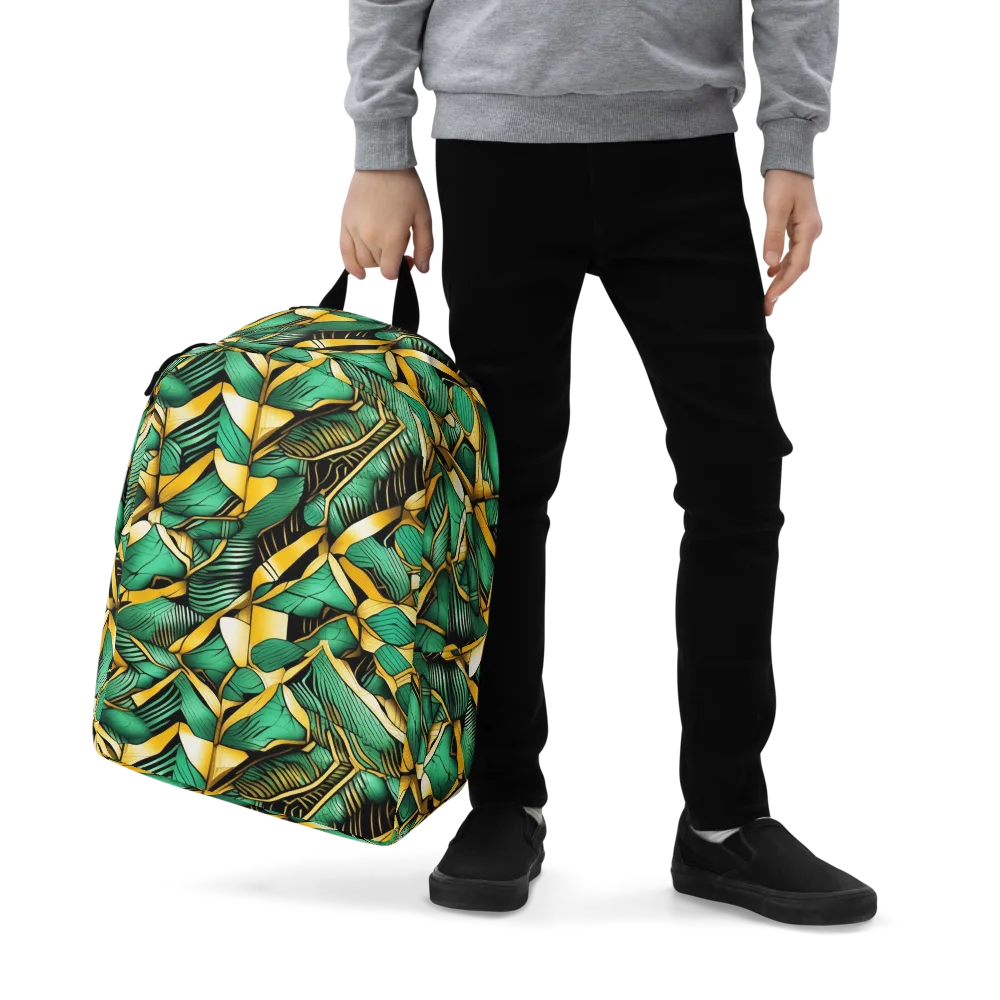 Midas Monstera on Minimalist Backpack — Zoomed-in