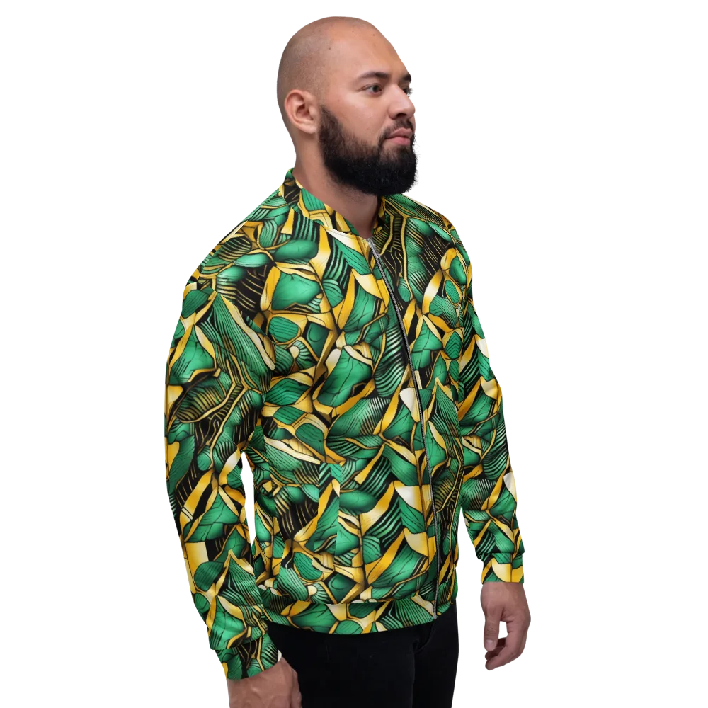 Midas Monstera on Bomber Jacket — Right