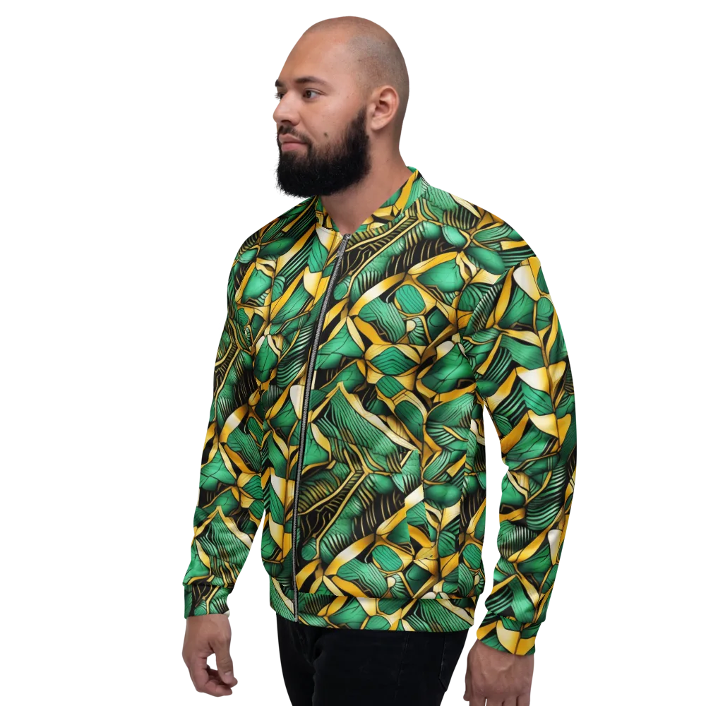Midas Monstera on Bomber Jacket — Left