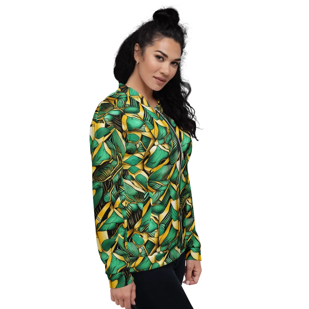 Midas Monstera on Bomber Jacket — Right