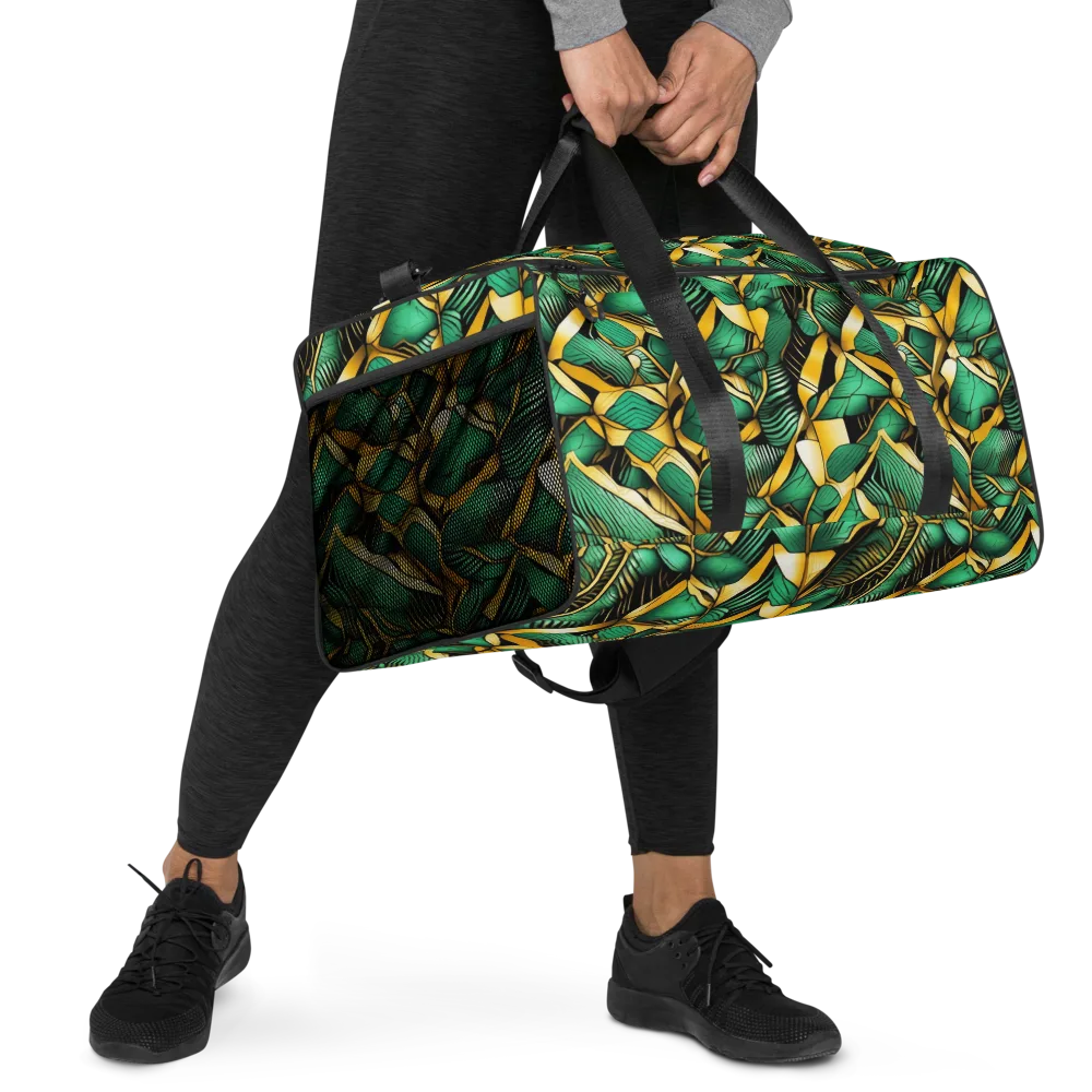 Midas Monstera on Duffle Bag — Right Front