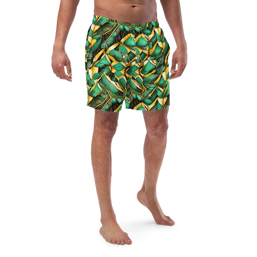 Midas Monstera on Swim Trunks — Front