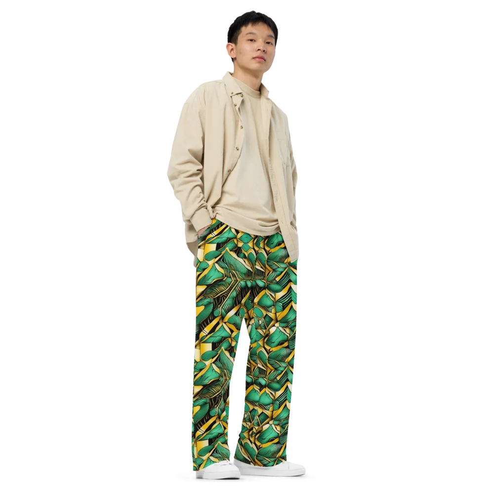 Midas Monstera on Wide-Leg Pants — Right Front