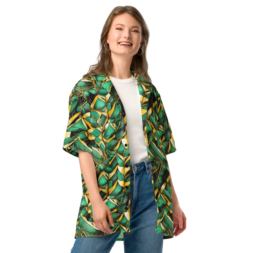 Midas Monstera on Button Shirt — Front