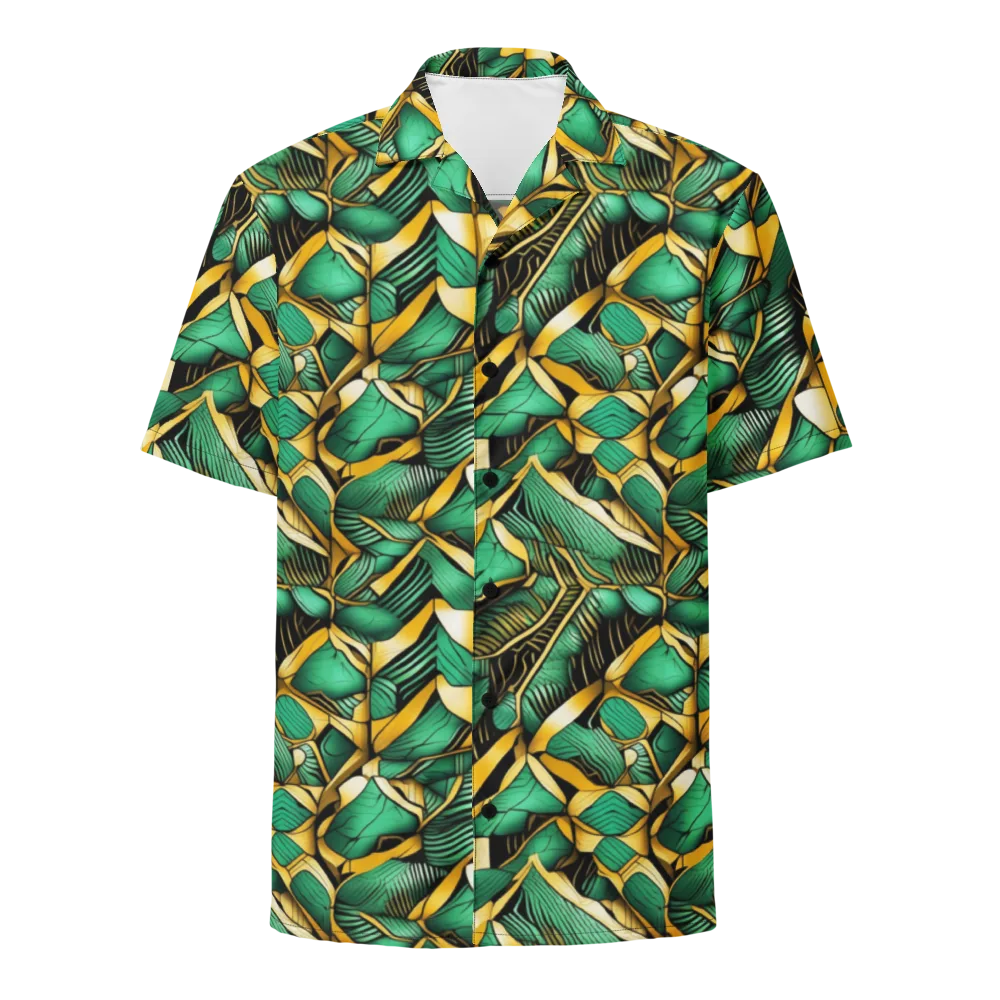 Midas Monstera on Button Shirt — Front