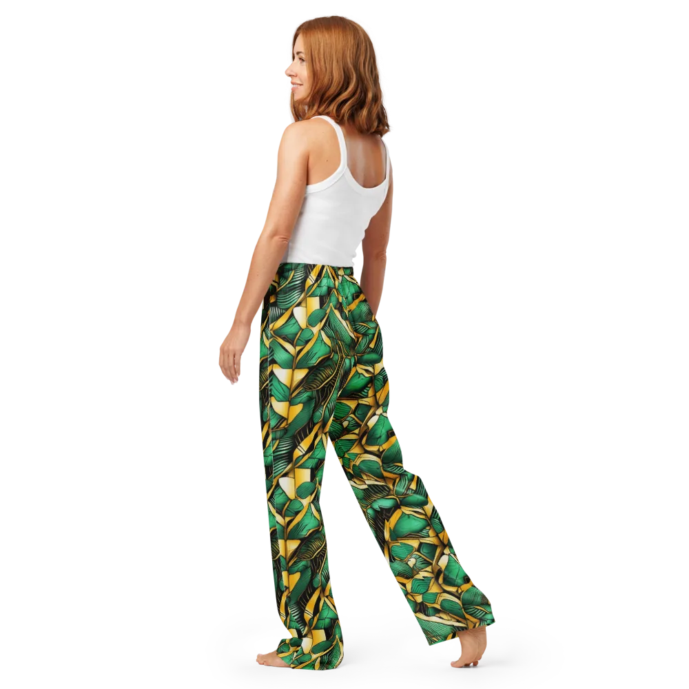 Midas Monstera on Women's Pajama Pants — Back