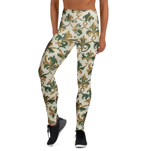 Olive Rocaille on a Yoga Leggings