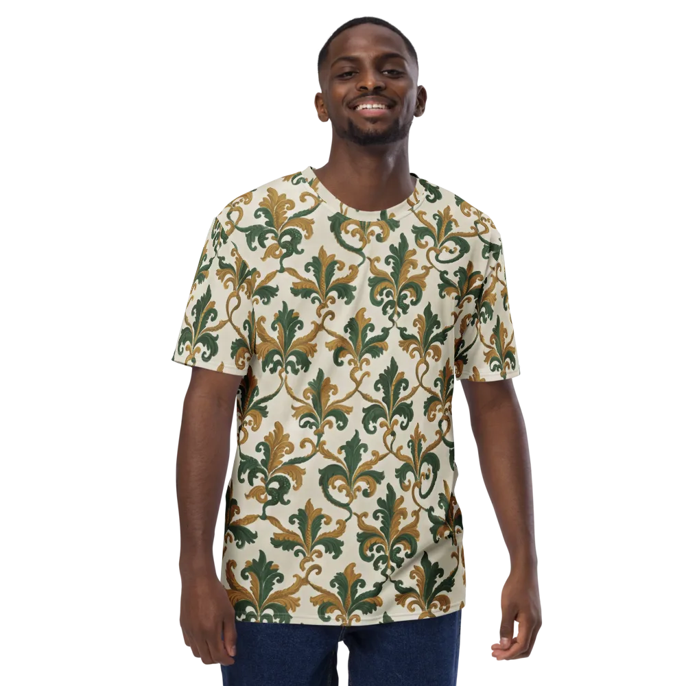 Olive Rocaille on Men's Crew Neck T-Shirt — Front