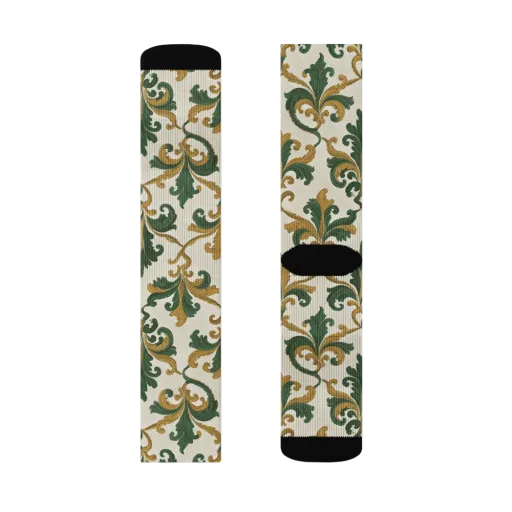 Olive Rocaille on a Socks