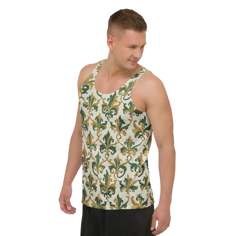 Olive Rocaille on Men's Tank Top — Left Front
