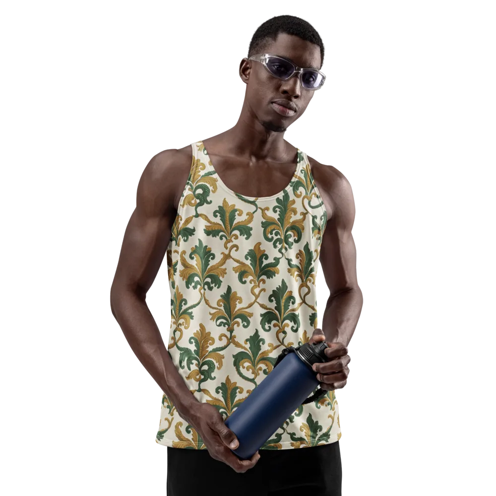 Olive Rocaille on Men's Tank Top — Front