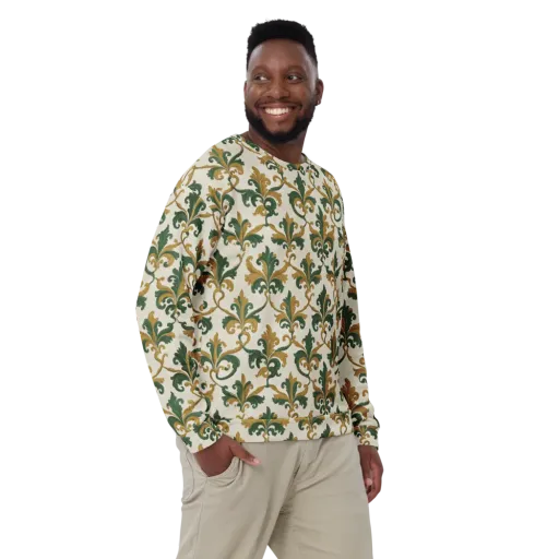Olive Rocaille on a Sweatshirt