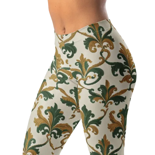 Olive Rocaille on a Leggings