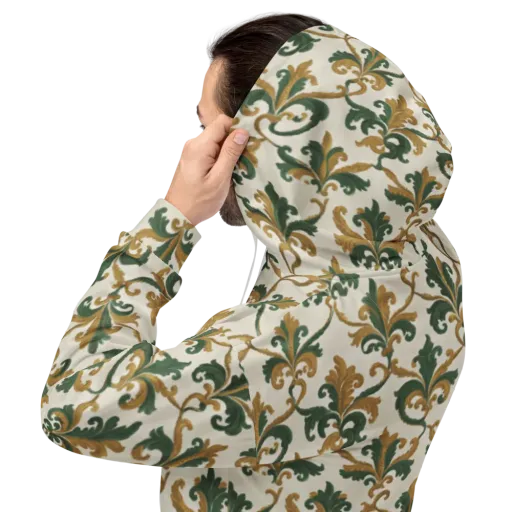 Olive Rocaille on a Hoodie