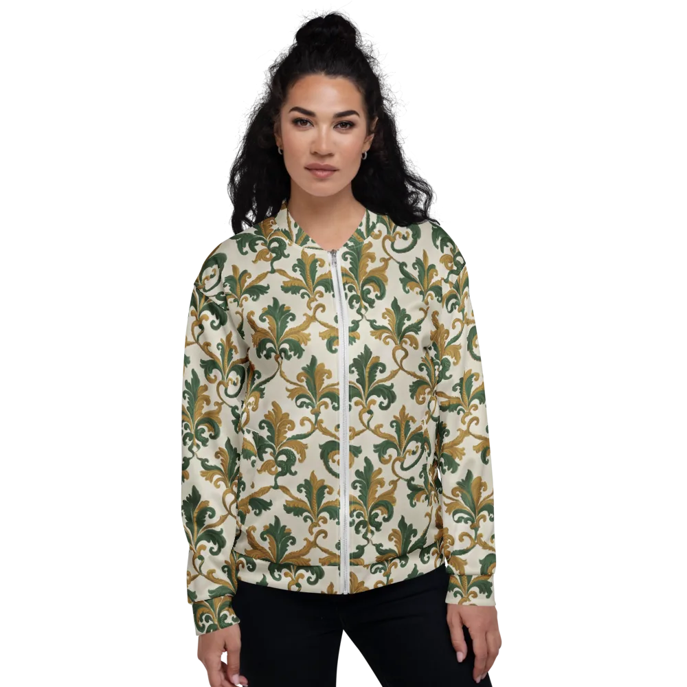 Olive Rocaille on Bomber Jacket — Front