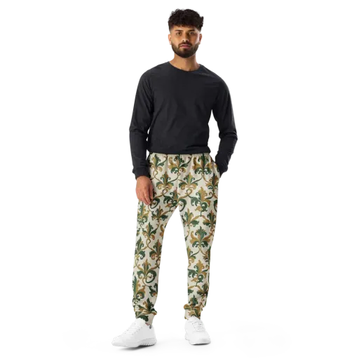 Olive Rocaille on a Men's Joggers
