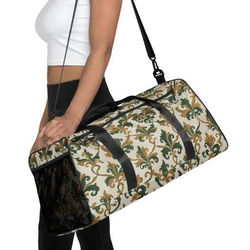 Olive Rocaille on a Duffle Bag
