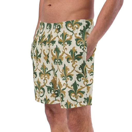 Olive Rocaille on a Swim Trunks