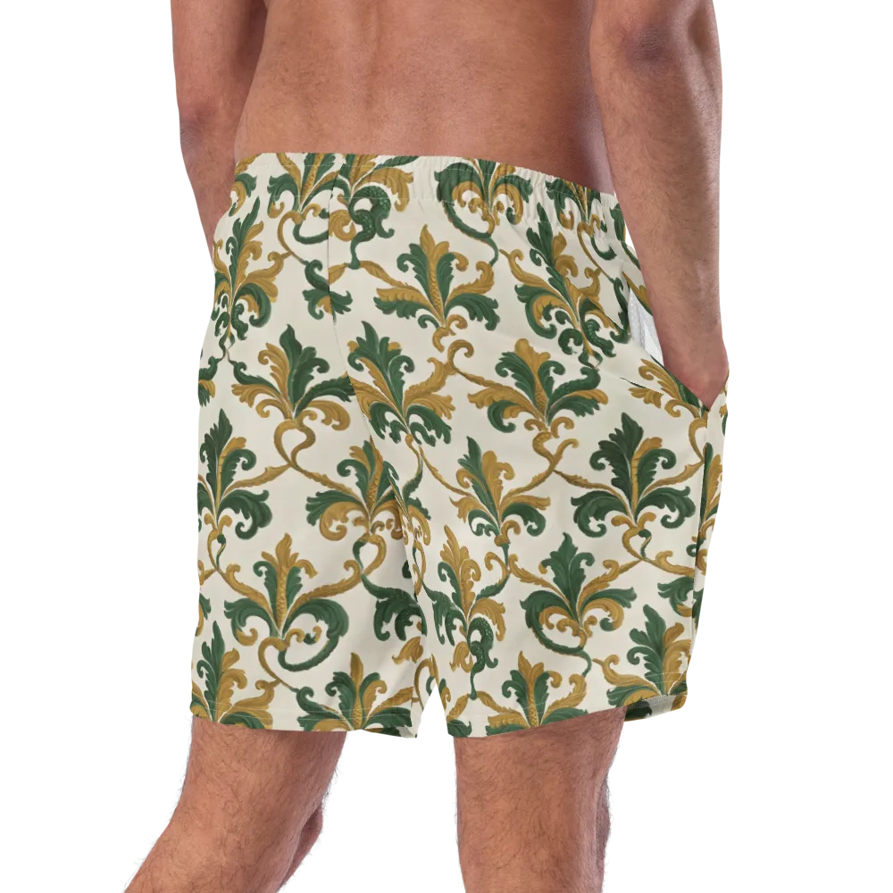 Olive Rocaille on Swim Trunks — Right Back