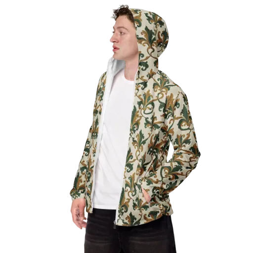 Olive Rocaille on a Men's Windbreaker