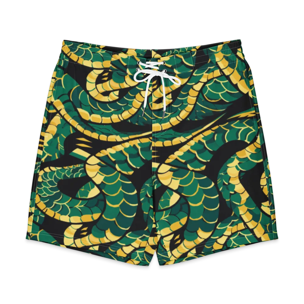 Jungle Ouroboros on Men's Board Shorts — Front