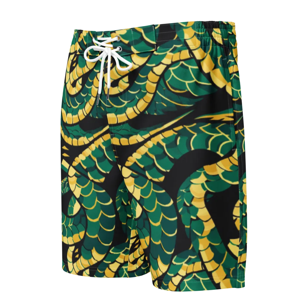 Jungle Ouroboros on Men's Board Shorts — Front