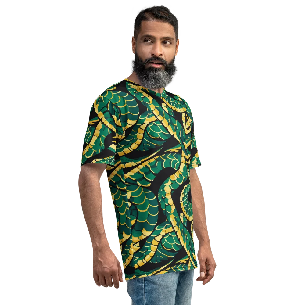 Jungle Ouroboros on Men's Crew Neck T-Shirt — Right