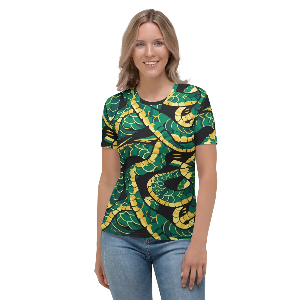 Jungle Ouroboros on Women's Crew Neck T-Shirt — Front