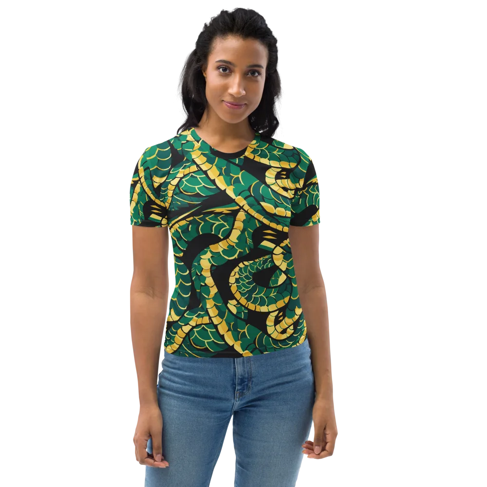 Jungle Ouroboros on Women's Crew Neck T-Shirt — Front