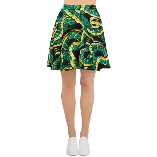 Jungle Ouroboros on a Skater Skirt