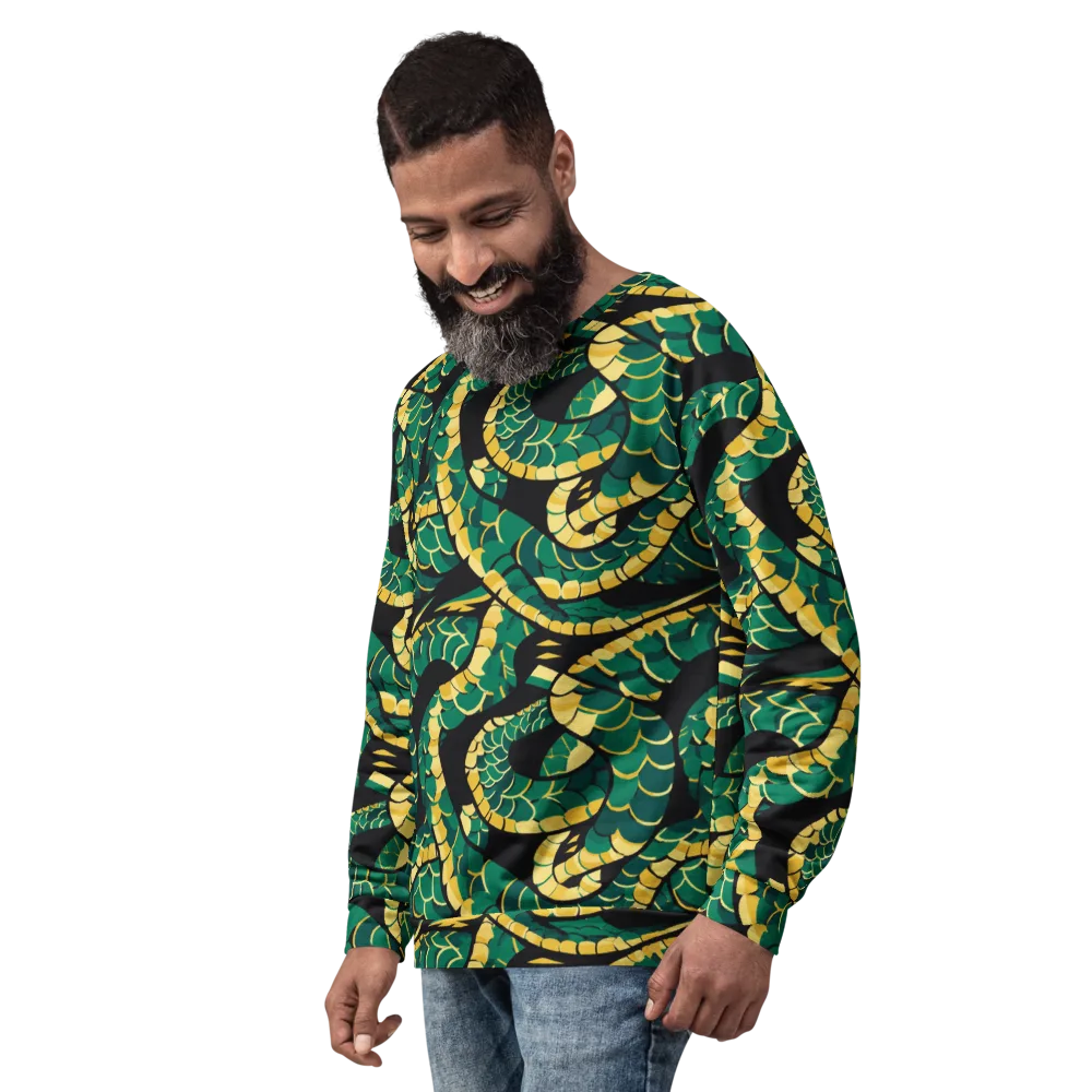 Jungle Ouroboros on Sweatshirt — Left Front