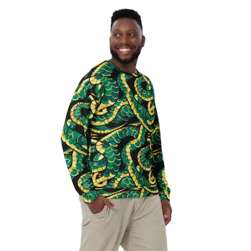 Jungle Ouroboros on a Sweatshirt